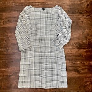 Ann Taylor Black & White Plaid Women’s Dress Size 2 NWOT